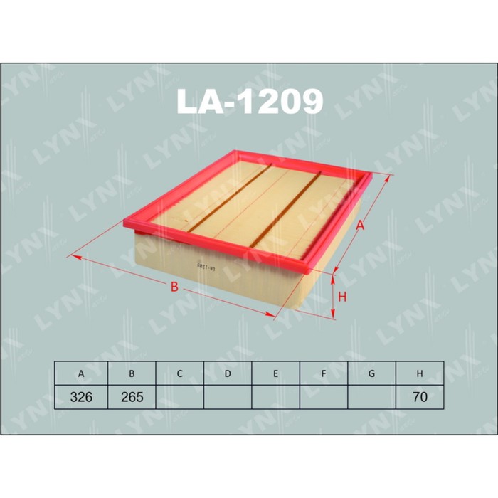 Фильтр воздушный LYNXauto LA1209