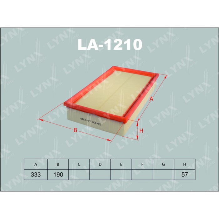Фильтр воздушный LYNXauto LA1210