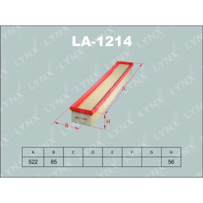 Фильтр воздушный LYNXauto LA1214