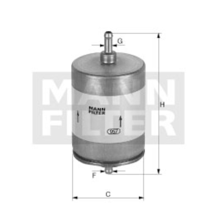 Фильтр топливный MANN-FILTER WK830