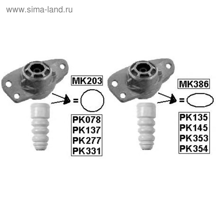 фото Пылезащитный комплект подвески monroe pk331