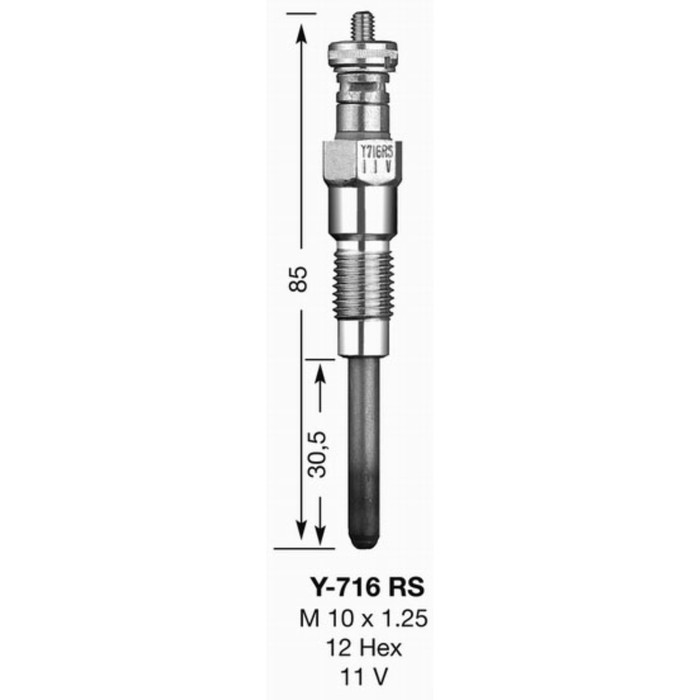 Свеча накаливания NGK Y716RS 4693