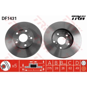 

Диск тормозной TRW DF1431