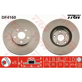 

Диск тормозной TRW DF4160