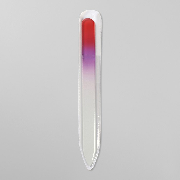Пилка стеклянная для ногтей «Радуга», 14 см, в чехле, цвет МИКС