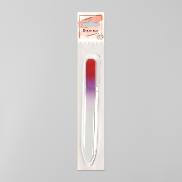 Пилка стеклянная для ногтей "Радуга", 14см, цвет МИКС