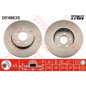 

Диск тормозной TRW DF4863S