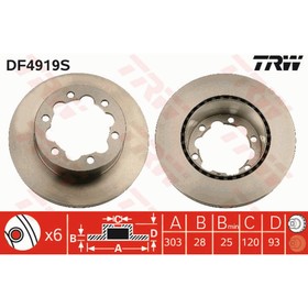 

Диск тормозной TRW DF4919S