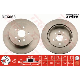 

Диск тормозной TRW DF6063