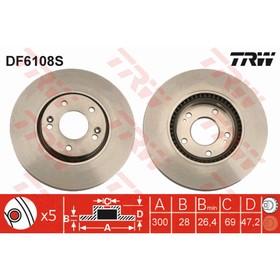 

Диск тормозной TRW DF6108S