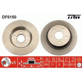 

Диск тормозной TRW DF6150