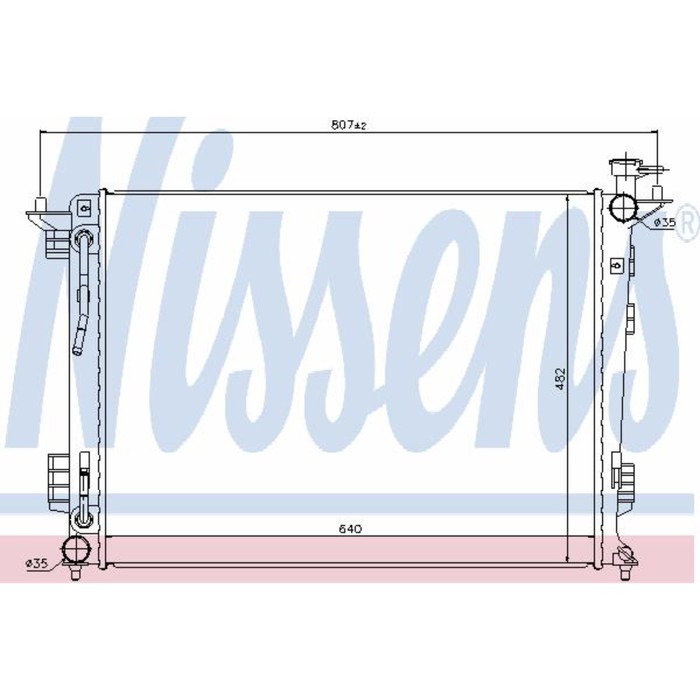 Радиатор системы охлаждения NISSENS 67514