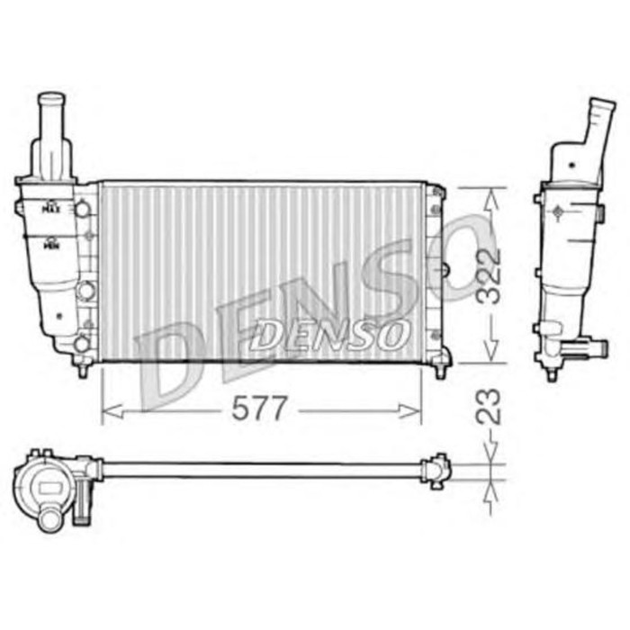 Радиатор охлаждения двигателя Denso DRM09096