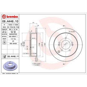 

Диск тормозной Brembo 08A44610