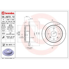 

Диск тормозной Brembo 08A87210