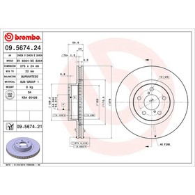 

Диск тормозной Brembo 09567421