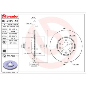 

Диск тормозной Brembo 09762910