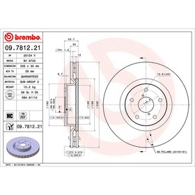 

Диск тормозной Brembo 09781221