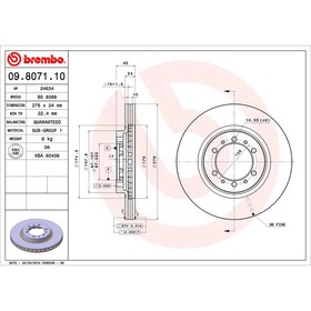 

Диск тормозной Brembo 09807110