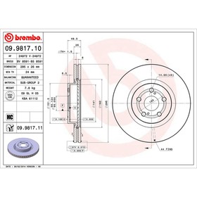 

Диск тормозной Brembo 09981710