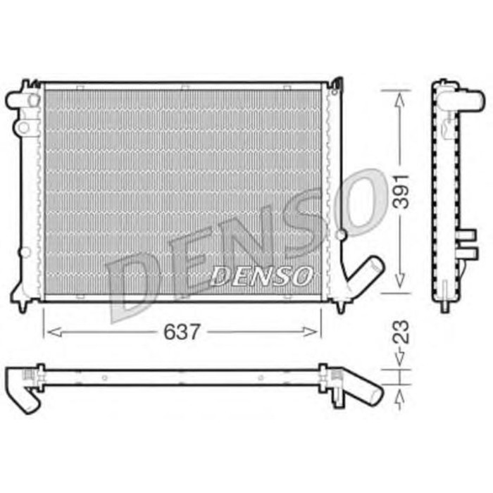 Радиатор охлаждения двигателя Denso DRM21050