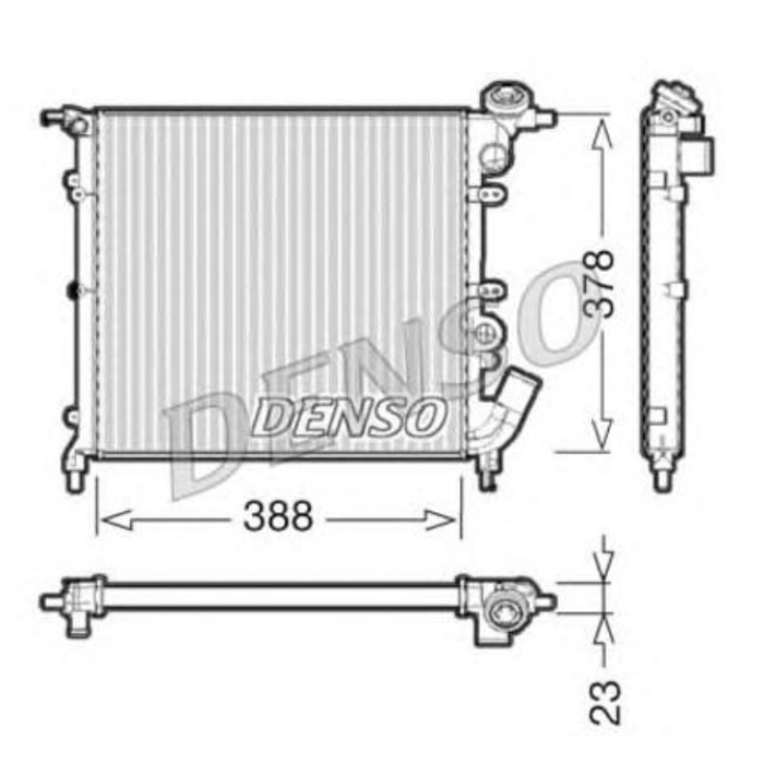 Радиатор охлаждения двигателя Denso DRM23002