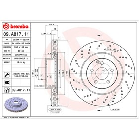 

Диск тормозной Brembo 09A81711