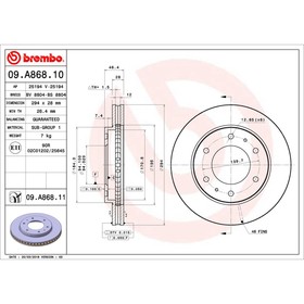 

Диск тормозной Brembo 09A86810