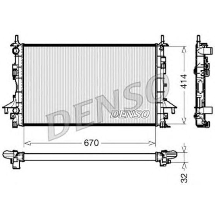 Радиатор охлаждения двигателя Denso DRM23084