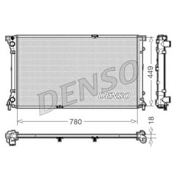 Радиатор охлаждения двигателя Denso DRM23097