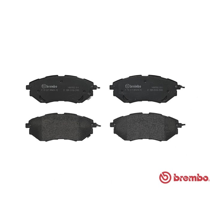 Колодки тормозные BREMBO P78017