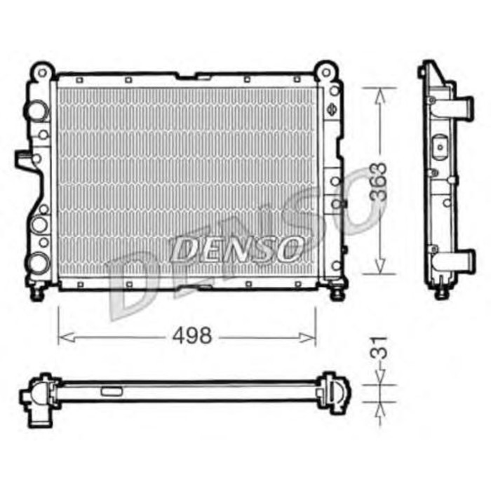 Радиатор охлаждения двигателя Denso DRM09131