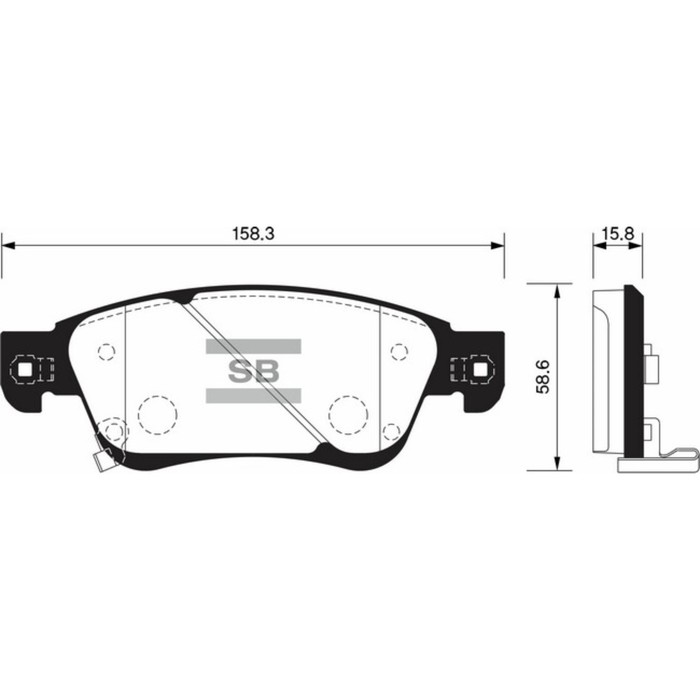Колодки тормозные дисковые HI-Q SP1478