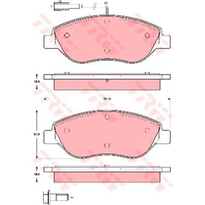 Колодки томрозные  TRW GDB1484