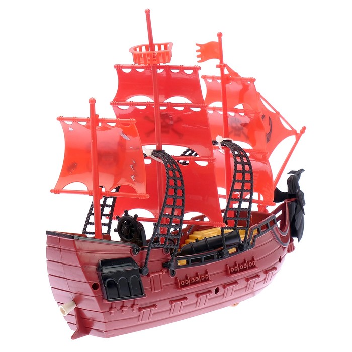 Набор пиратов "Пираты черного моря", работает от заводного механизма