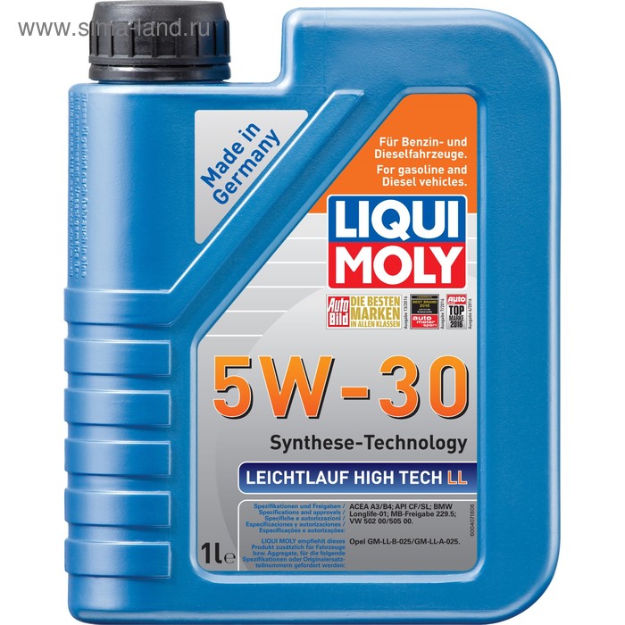 фото Масло моторное liquimoly leichtlauf high tech ll 5w-30, 1 л