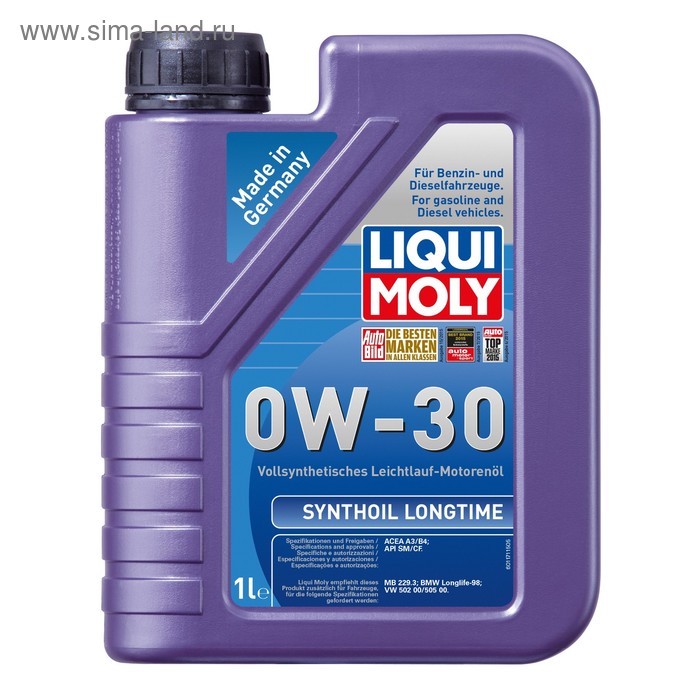 Масло моторное LiquiMoly Synthoil Longtime 0W-30, 1 л