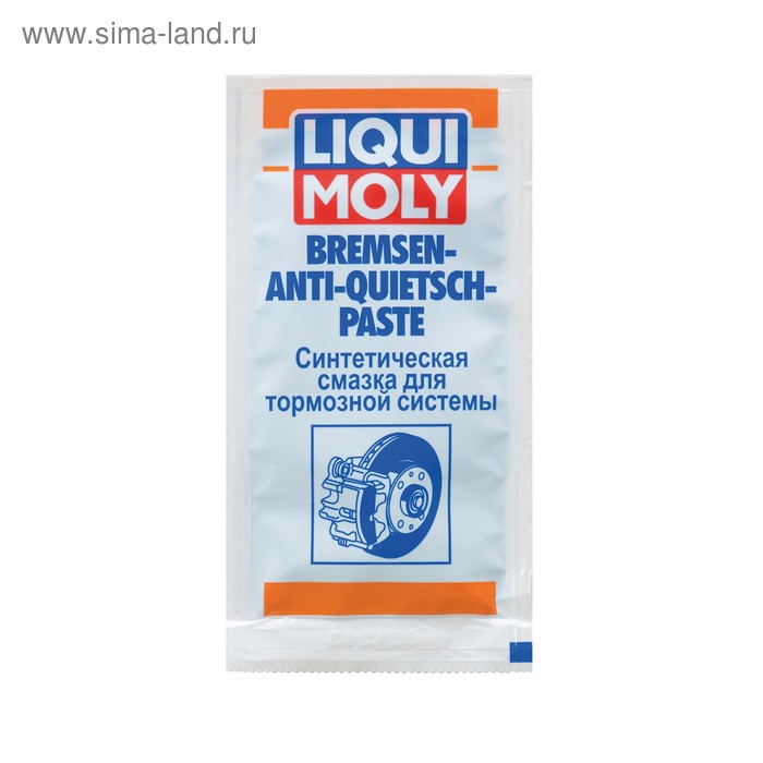 Синтетическая смазка для тормозной системы LiquiMoly Bremsen-Anti-Quietsch-Paste синтетическая, 0,01 кг (7585)