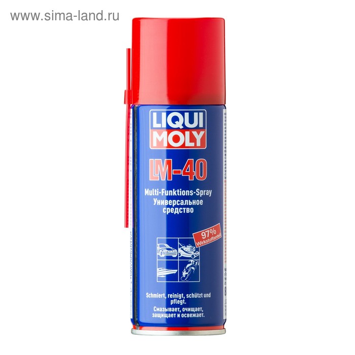 Универсальное средство LiquiMoly LM 40 Multi-Funktions-Spray, 0,2 л (8048) грязеотталкивающая белая смазка liquimoly wartungs spray weiss 0 25 л 3953