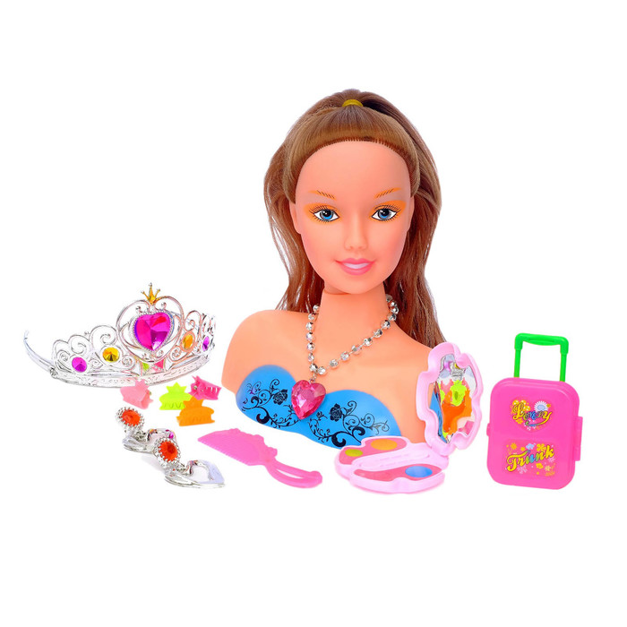 Кукла-манекен для создания причёсок "Ангелина" с аксессуарами