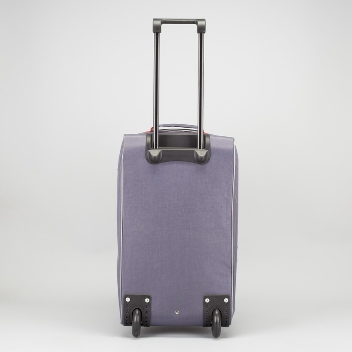 Сумка дорожная на колёсах, с расширением, отдел на молнии, наружный карман, цвет серый