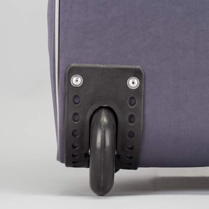 Сумка дорожная на колёсах, с расширением, отдел на молнии, наружный карман, цвет серый