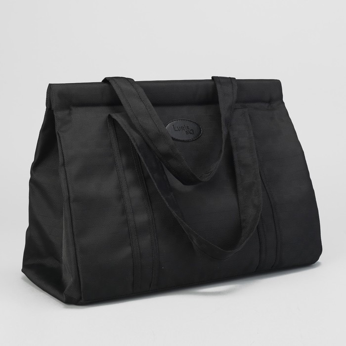 Сумка дорожная, отдел на молнии, наружный карман, цвет чёрный