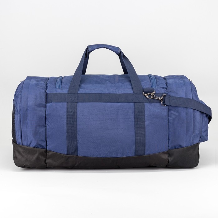 Сумка спортивная, отдел на молнии, 3 наружных кармана, для бутылки, регулируемый ремень, цвет синий