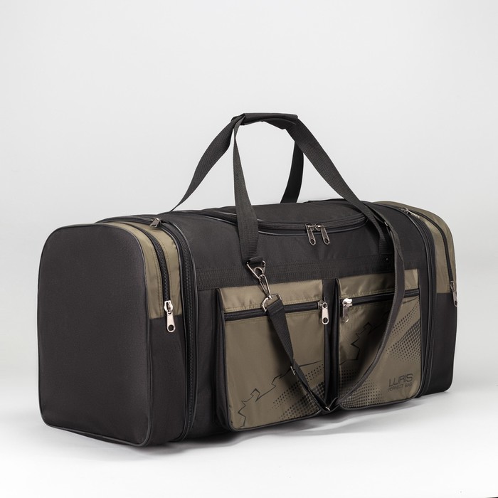 Сумка дорожная, отдел на молнии, 4 наружных кармана, регулируемый ремень, цвет хаки