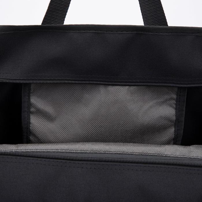 Сумка хозяйственная, отдел на молнии, наружный карман, цвет чёрный, вставка МИКС