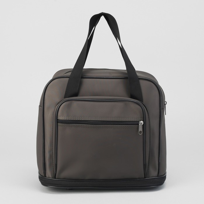 Сумка хозяйственная, 1 отдел на молнии, наружный карман, цвет серый