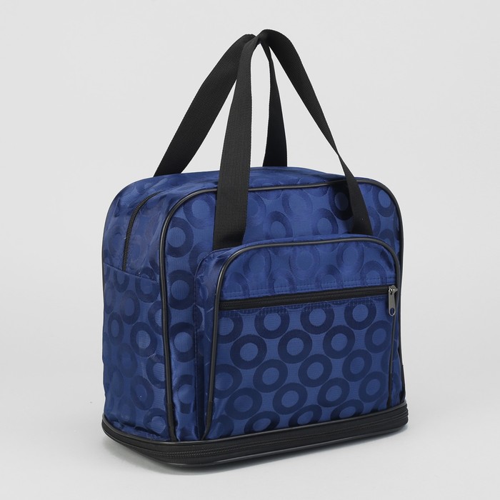 Сумка хозяйственная, 1 отдел на молнии, наружный карман, цвет синий