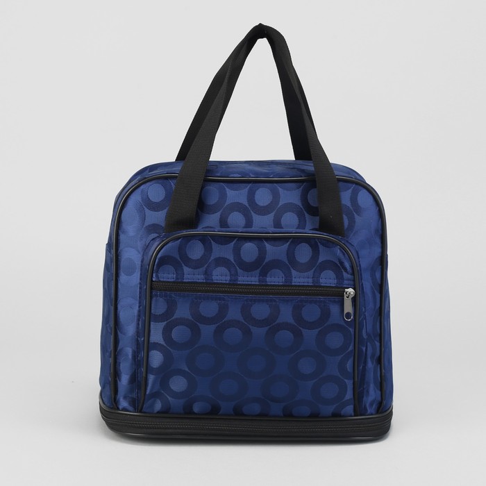 Сумка хозяйственная, 1 отдел на молнии, наружный карман, цвет синий