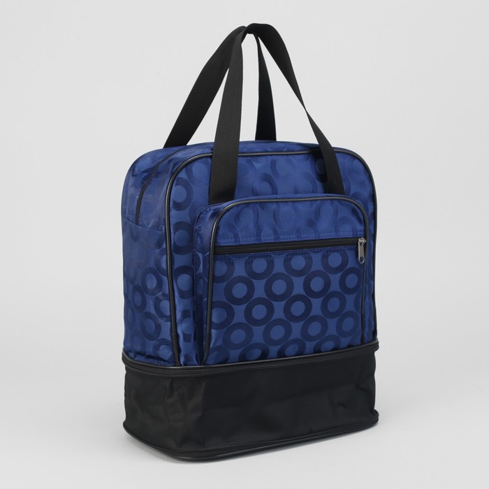 Сумка хозяйственная, 1 отдел на молнии, наружный карман, цвет синий